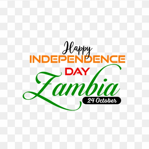 Happy independence day zambia free text illustration png